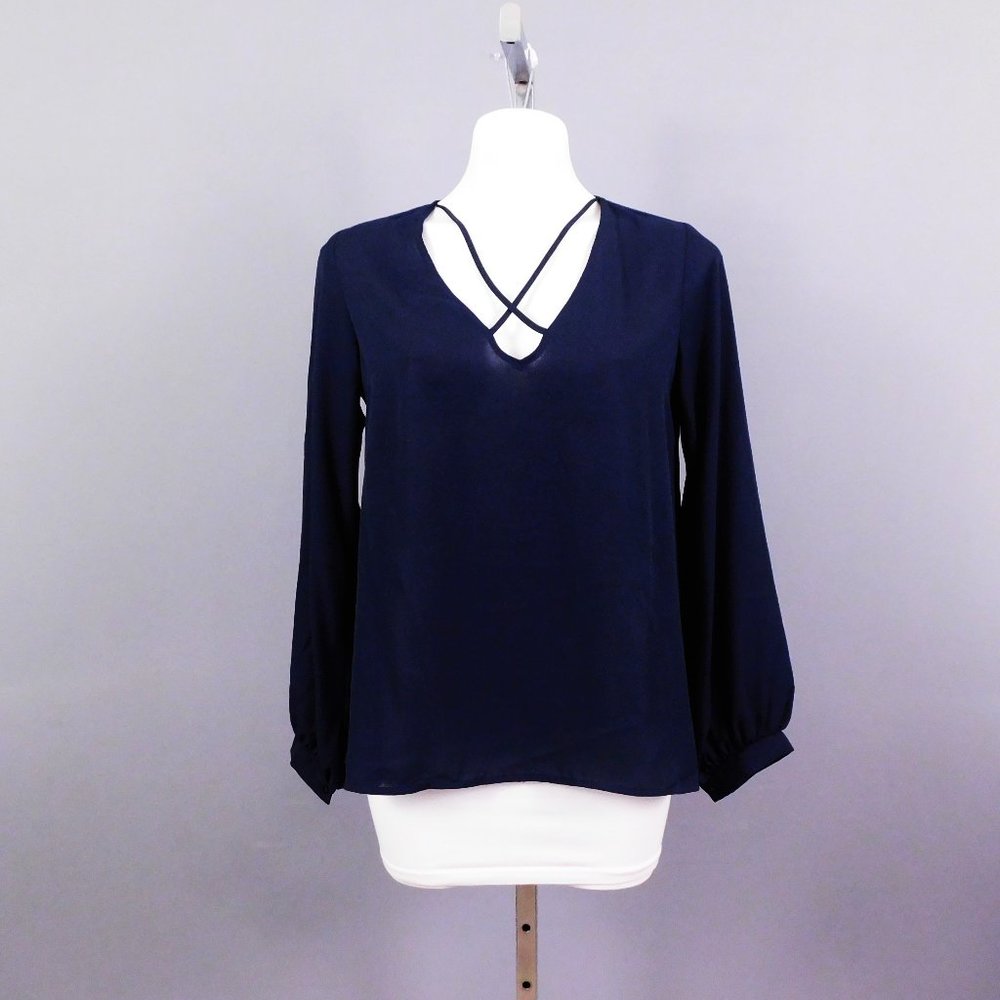 Lush‎ Women Shirt Dark Blue S